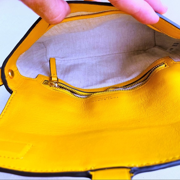 Tory Burch Deep Daffodil Miller Crossbody EUC - Picture 12 of 16